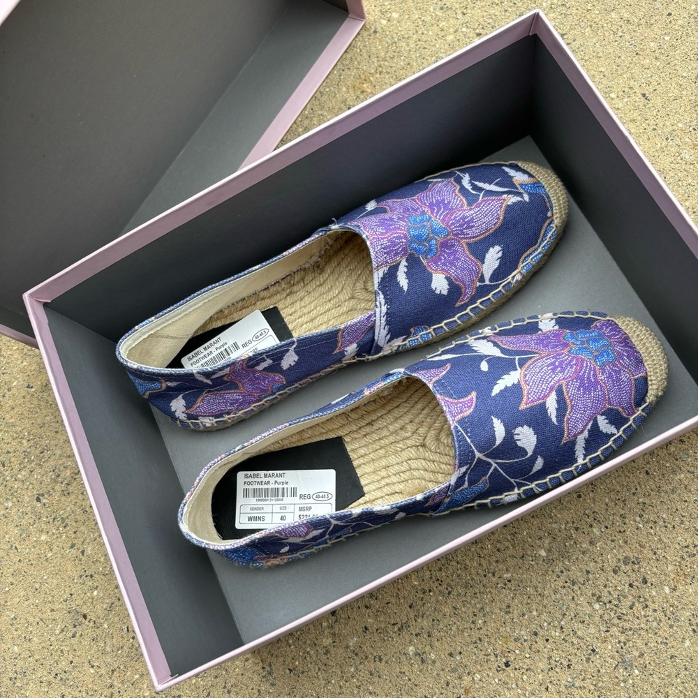 NEW Sz 40 Isabel Marant Canae Floral Espadrilles